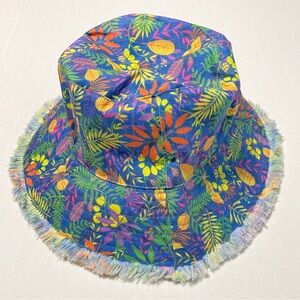 Little Brownie Reversible Tropical Cookies Climb With Courage Bucket Hat NWT